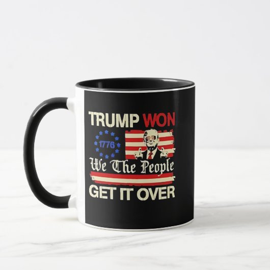 トランプ勝利 我々人民 承認済み大統領就任式  マグカップ (左)