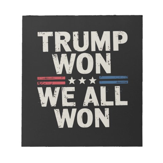 トランプ勝利 私たち全員勝利 大統領 47 アメリカ ノートパッド (正面)