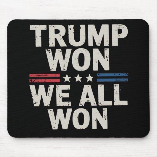 トランプ勝利 私たち全員勝利 大統領 47 アメリカ マウスパッド (正面)