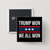 トランプ勝利 私たち全員勝利 2024 アメリカ国旗 トランプ勝 缶バッジ (正面&裏面)