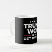 トランプ勝利 諦めろ 2024 コーヒーマグカップ (正面左)
