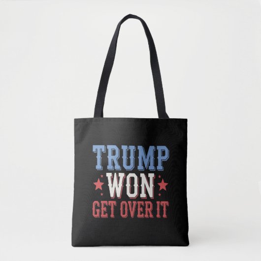トランプ勝利 諦めろ 2024 トートバッグ (正面)