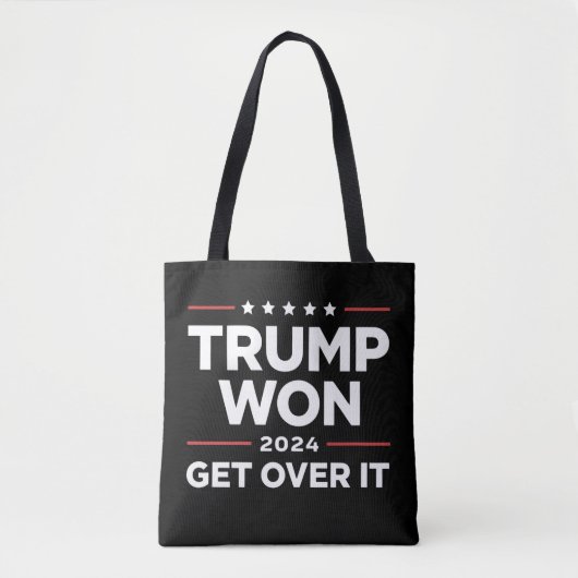 トランプ勝利 諦めろ 2024 トートバッグ (正面)