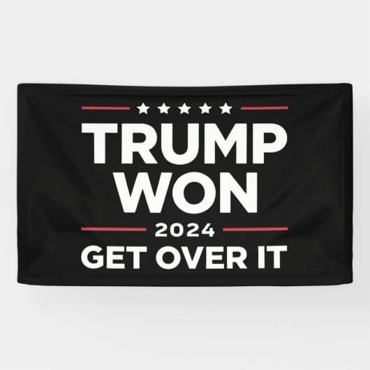 トランプ勝利 諦めろ 2024 横断幕 (横)