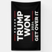 トランプ勝利 諦めろ 2024 横断幕 (縦)