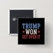 トランプ勝利 諦めろ 2024 缶バッジ (正面&裏面)
