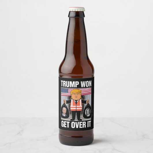 トランプ勝利 諦めろ MAGA 選挙に勝った 2024 ビールラベル (正面)