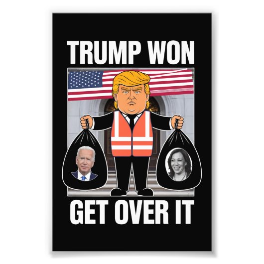 トランプ勝利 諦めろ MAGA 選挙に勝った 2024 フォトプリント            (正面)