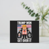 トランプ勝利 諦めろ MAGA 選挙に勝った 2024 ポストカード (スタンド正面)