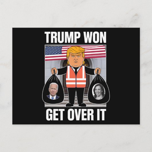 トランプ勝利 諦めろ MAGA 選挙に勝った 2024 ポストカード (正面)