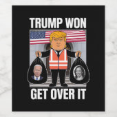 トランプ勝利 諦めろ MAGA 選挙に勝った 2024 ワインラベル (シングルラベル)