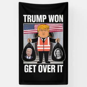 トランプ勝利 諦めろ MAGA 選挙に勝った 2024 横断幕