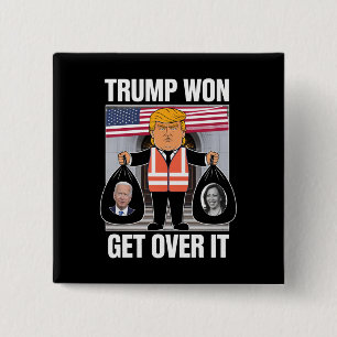 トランプ勝利 諦めろ MAGA 選挙に勝った 2024 缶バッジ