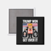 トランプ勝利 諦めろ MAGA 選挙勝利 2024 マグネット (正面/裏面)