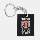 トランプ勝利 諦めろ MAGA 選挙 2024年 キーホルダー (正面左)