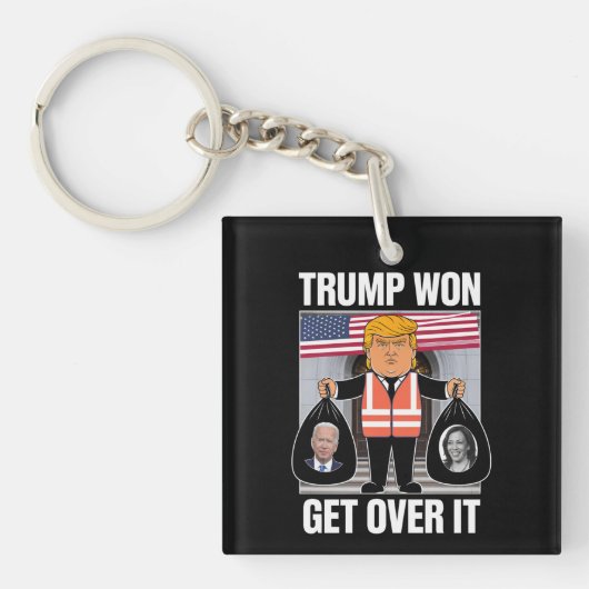 トランプ勝利 諦めろ MAGA 選挙 2024年 キーホルダー (正面)