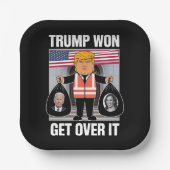 トランプ勝利 諦めろ MAGA 選挙 2024 ペーパープレート (正面)