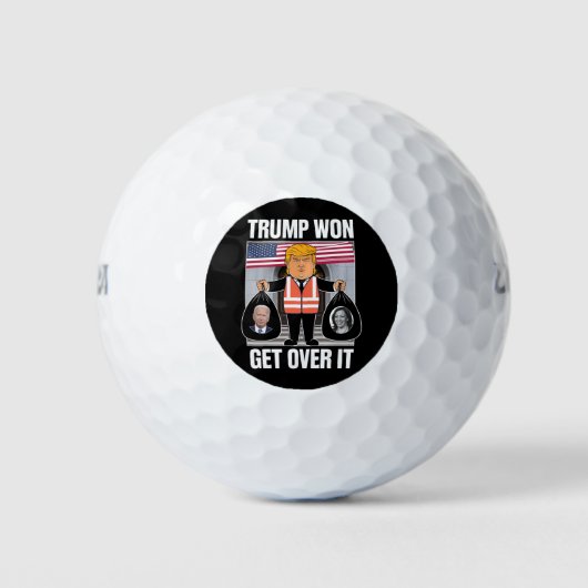 トランプ勝利 諦めろ MAGA 2024年選挙勝利 ゴルフボール (正面)