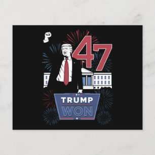 トランプ勝利 2024 大統領 47 アメリカ 米国 チラシ