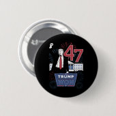 トランプ勝利 2024 大統領 47 アメリカ 米国 缶バッジ (正面&裏面)