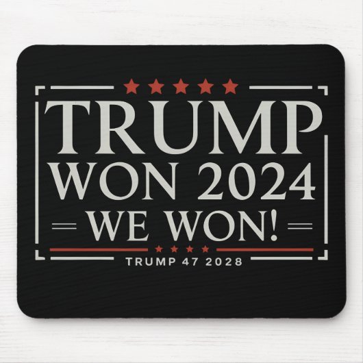 トランプ勝利 2024 私たち勝利 47 2028 アメリカ マウスパッド (正面)