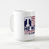 トランプ勝利 2024 | 2025年1月20日 就任式の日 コーヒーマグカップ (正面左)