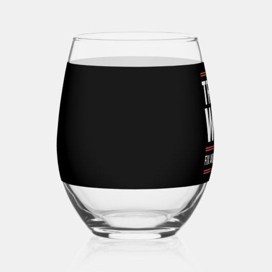 トランプ勝利！MAGA トランプ再選 2024 アメリカを再び偉大に ステムなしワイングラス (左)