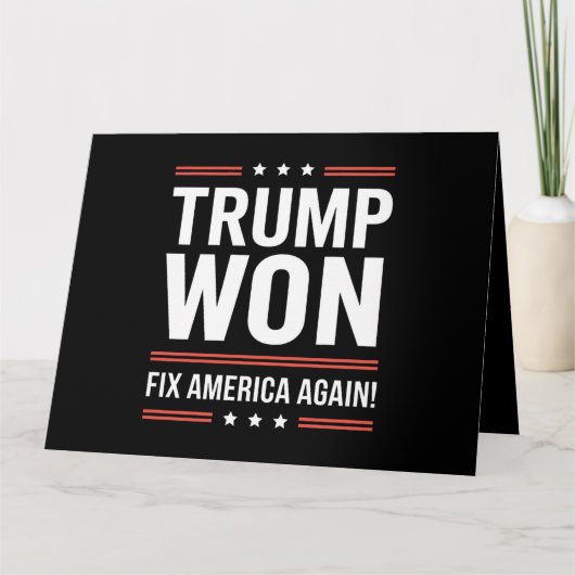 トランプ勝利 MAGA トランプ勝者 2024 アメリカ再建 カード (正面)