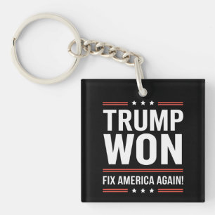 トランプ勝利 MAGA トランプ勝者 2024 アメリカ再建 キーホルダー