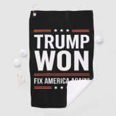 トランプ勝利 MAGA トランプ勝者 2024 アメリカ再建 ゴルフタオル (インサイチュ)