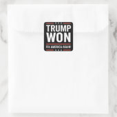 トランプ勝利 MAGA トランプ勝者 2024 アメリカ再建 スクエアシール (バッグ)
