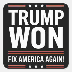 トランプ勝利 MAGA トランプ勝者 2024 アメリカ再建 スクエアシール