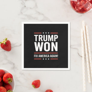 トランプ勝利 MAGA トランプ勝者 2024 アメリカ再建 スタンダードカクテルナプキン