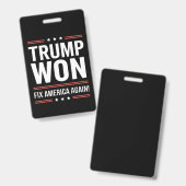 トランプ勝利 MAGA トランプ勝者 2024 アメリカ再建 バッジ (正面＆裏面)