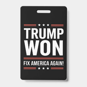 トランプ勝利 MAGA トランプ勝者 2024 アメリカ再建 バッジ