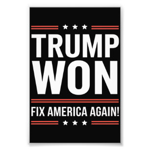 トランプ勝利 MAGA トランプ勝者 2024 アメリカ再建 フォトプリント