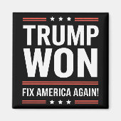 トランプ勝利 MAGA トランプ勝者 2024 アメリカ再建 マグネット (正面)