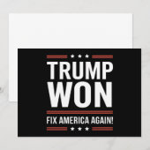 トランプ勝利 MAGA トランプ勝者 2024 アメリカ再建 招待状 (正面/裏面)