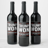 トランプ勝利MAGAトランプウィナー2024アメリカを再び修正 ワインラベル (ボトル)