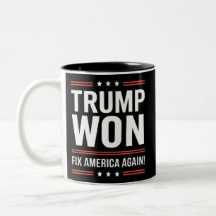 トランプ勝利MAGAトランプ勝者2024アメリカ再建 ツートーンマグカップ