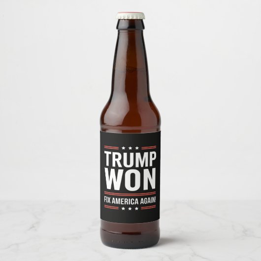 トランプ勝利MAGAトランプ勝者2024アメリカ再建 ビールラベル (正面)