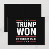 トランプ勝利MAGAトランプ勝者2024アメリカ再建 ポストカード (正面/裏面)