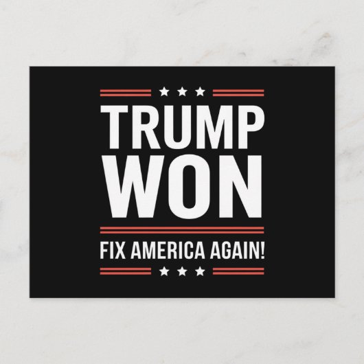 トランプ勝利MAGAトランプ勝者2024アメリカ再建 ポストカード (正面)