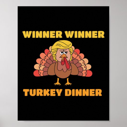 トランプ勝者おもしろい勝者トルコ夕食感謝祭 ポスター (正面)