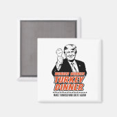トランプ勝者おもしろい勝者トルコ夕食感謝祭 マグネット (正面/裏面)