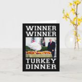 トランプ勝者の勝者トルコのディナーサンクスギビングハム カード (黄色い花)