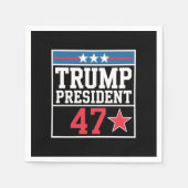 トランプ勝2024年選挙トランプ勝2024年 スタンダードカクテルナプキン (正面)