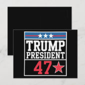 トランプ勝2024年選挙トランプ勝2024年 ポストカード (正面/裏面)