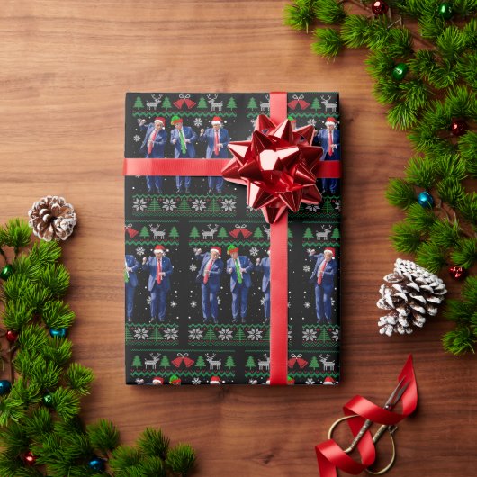 トランプ包装紙 クリスマス 面白い トランプダンス ラッピングペーパー (クリスマスギフト)