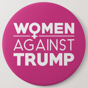 トランプ反対の女性 缶バッジ